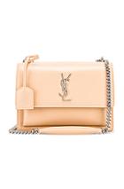 Saint Laurent Medium Monogramme Sunset Chain Bag In Neutral,pink