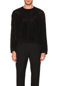 Raf Simons Big Sleeves Cropped Sweater In Black