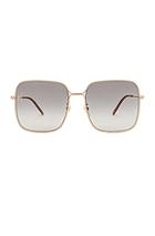 Gucci Square Sunglasses In Metallic