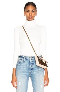 Amo Puff Sleeve Turtleneck In White
