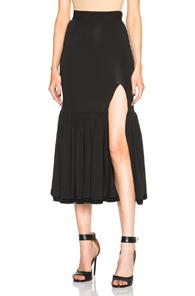 Givenchy Matte Heavy Crepe Jersey Skirt In Black