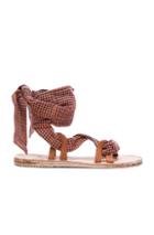 Brother Vellies Zanzibar Sandals In Orange,checkered & Plaid