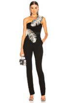 David Koma Embroidered Jumpsuit In Black,metallics