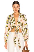 Mara Hoffman Gianna Top In Floral,green,white