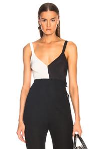 Haider Ackermann Bicolore Camisole Top In Black,white