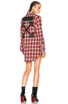 Off-white Flannel Shirt In Red,checkered & Plaid