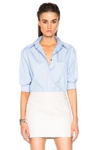 Acne Studios Addle Pop Button Down In Blue