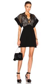 Lover Camelia Bonded Mini Dress In Black