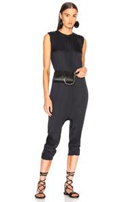 Enza Costa Drop Rise Jumpsuit In Black