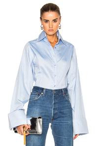 Marques ' Almeida Oversized Cuffs Top In Blue