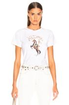 Re/done Classic Tee Cowgirl In White