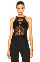 Jonathan Simkhai Corded Linear Lace Top In Black