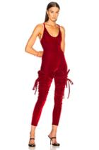Y Project For Fwrd Velvet Jumpsuit In Red