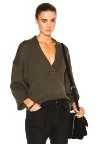 Nili Lotan Logan Sweater In Green