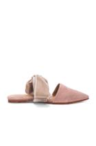 Ulla Johnson Suede Lou Slides In Pink