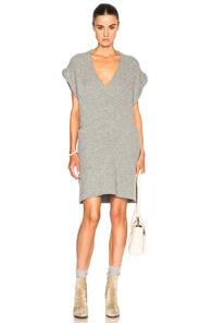 Derek Lam 10 Crosby V-neck Tunic Sweater In Gray