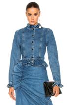 J.w. Anderson Ruffle Jacket In Blue