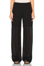 Chloe Fine Sheer Crepe Pants In Black