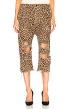 R13 Leopard Utility Pants In Animal Print,brown