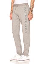 Burberry Nickford Embroidered Sweatpants In Gray