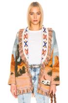 Alanui Canyon Sunrise Cardigan In Abstract,blue,neutral