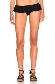 Norma Kamali Ruffled Bikini Bottom In Black
