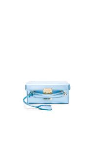 Mark Cross Grace Small Box Bag In Blue,metallics