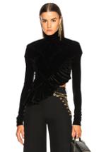 Y Project Ruched Turtleneck Top In Black