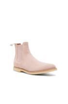 Common Projects Suede Chelsea Boots In Pink