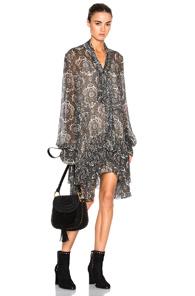 Chloe Oriental Tiles Dress In Green,abstract