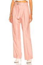 Sies Marjan Blanche Wool Pinstripe Wide Leg Pant In Stripes,red