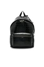 Saint Laurent City Backpack In Black,animal Print