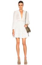 Zimmermann Realm Embroidered Panel Dress In White,floral