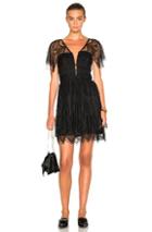 Nicholas Eyelash Mini Dress In Black