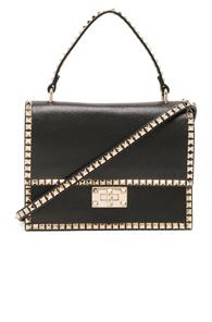 Valentino Rockstud No Limit Top Handle Bag In Black