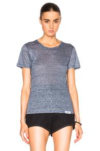 Anthony Vaccarello Boyish Tee In Blue,stripes