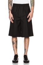 Acne Studios Ryder Wool-blend Bermuda Short In Black