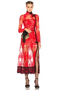 Alessandra Rich Empress Dress In Red