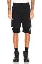 Helmut Lang Double Layer Shorts In Black