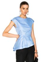 Carven Baby Doll Top In Blue