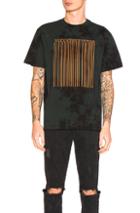 Alexander Wang Tie Dye Barcode Short Sleeve Tee In Green,ombre & Tie Dye
