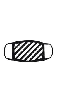 Off-white Diagonal Mask In Black,stripes