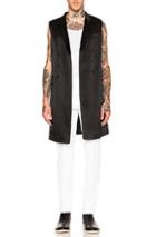 Ann Demeulemeester Sleeveless Coat In Black