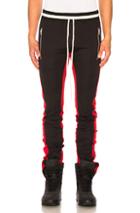 Fear Of God Double Knit Double Stripe Track Pant In Black,red,stripes