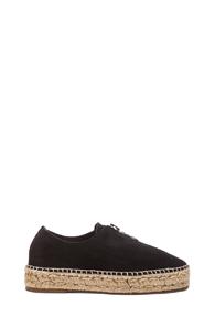 Alexander Wang Devon Espadrille Suede Sneakers In Black