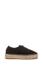 Alexander Wang Devon Espadrille Suede Sneakers In Black