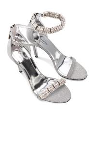 Calvin Klein 205w39nyc Camelle Diamond & Swarovski Embellished Sandals In Metallics