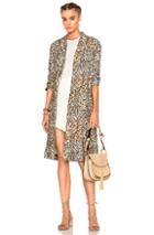 Raquel Allegra Swing Duster In Animal Print,neutrals