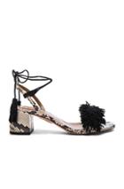 Aquazzura Snakeskin Wild Thing Sandals In Animal Print