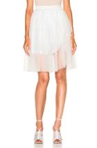 Rodarte Lace Tiered Wrap Skirt In White